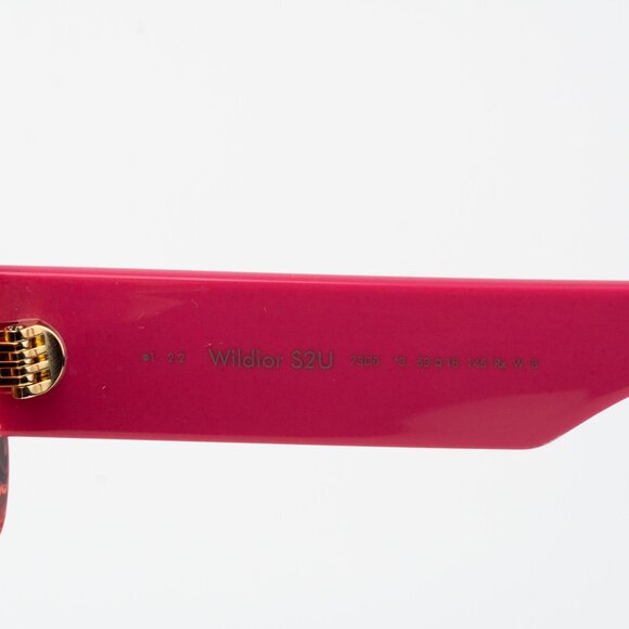 Dior WILDIOR S2U Women Sunglasses Translucent Fuchsia Rectangle WILDIOR S2U 73D0 - Picture 7 of 12